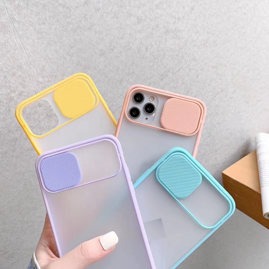 Ốp iPhone nắp trượt bảo vệ camera silicon dẻo 7/8/7Plus/8plus/X/XS/Xs Max/XR/11/12Promax