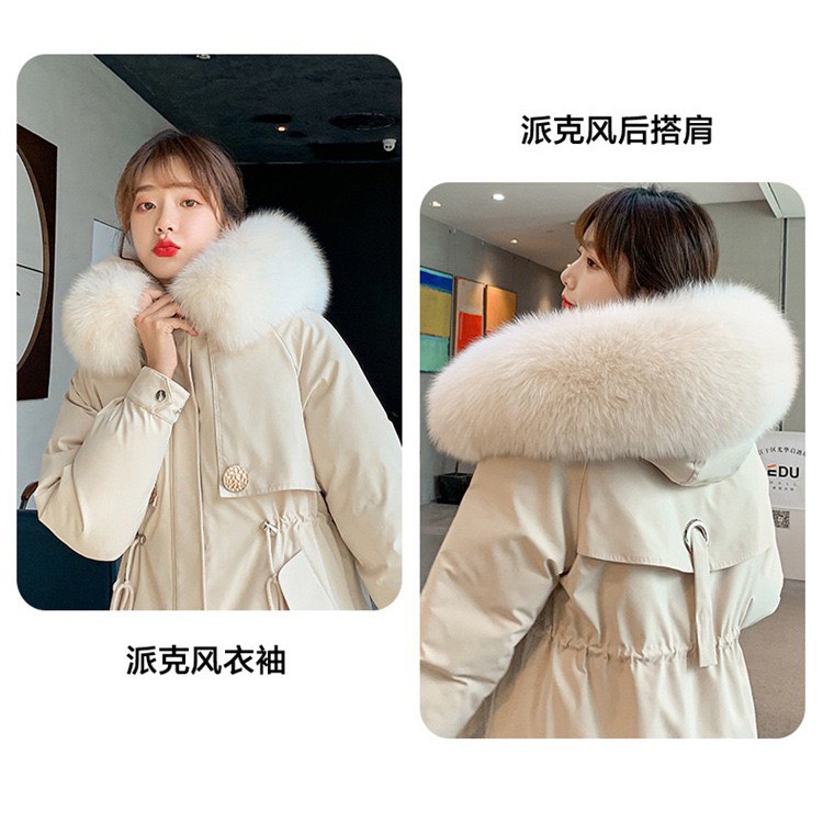 Giao Ngay 🌼Áo Phao Nữ  Parka Nữ Lót Lông  Túi Chéo 2 Cúc Hàng Quảng Châu mới 2021 | BigBuy360 - bigbuy360.vn