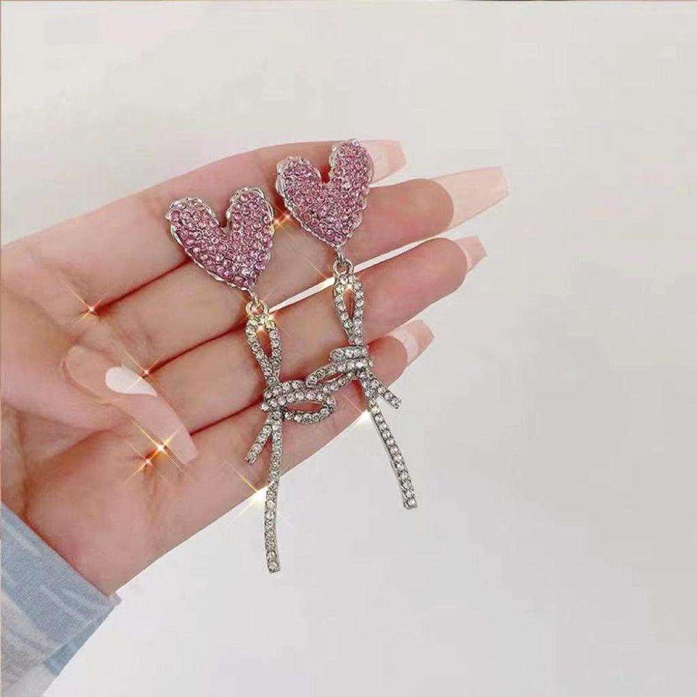 Bông Tai Hình Trái Tim Sáng Bóng Thời Trang VANES1