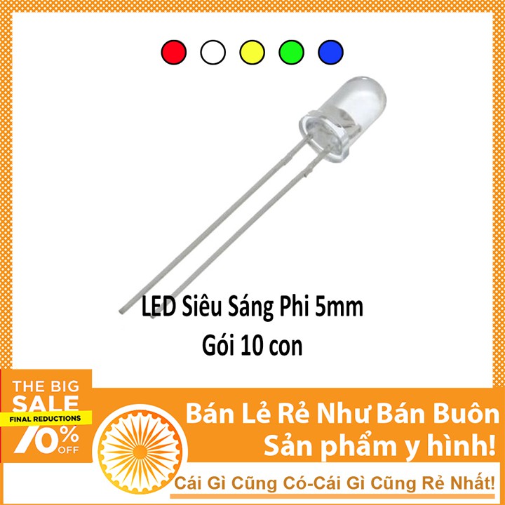 Gói 10 Con Led Các Loại Phi 5