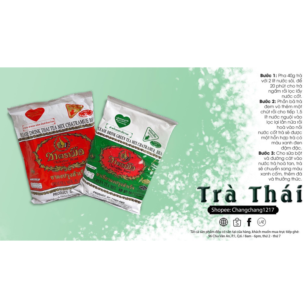 Trà Thái (Xanh 200g, Đỏ 400g) Pha Trà Thái ..