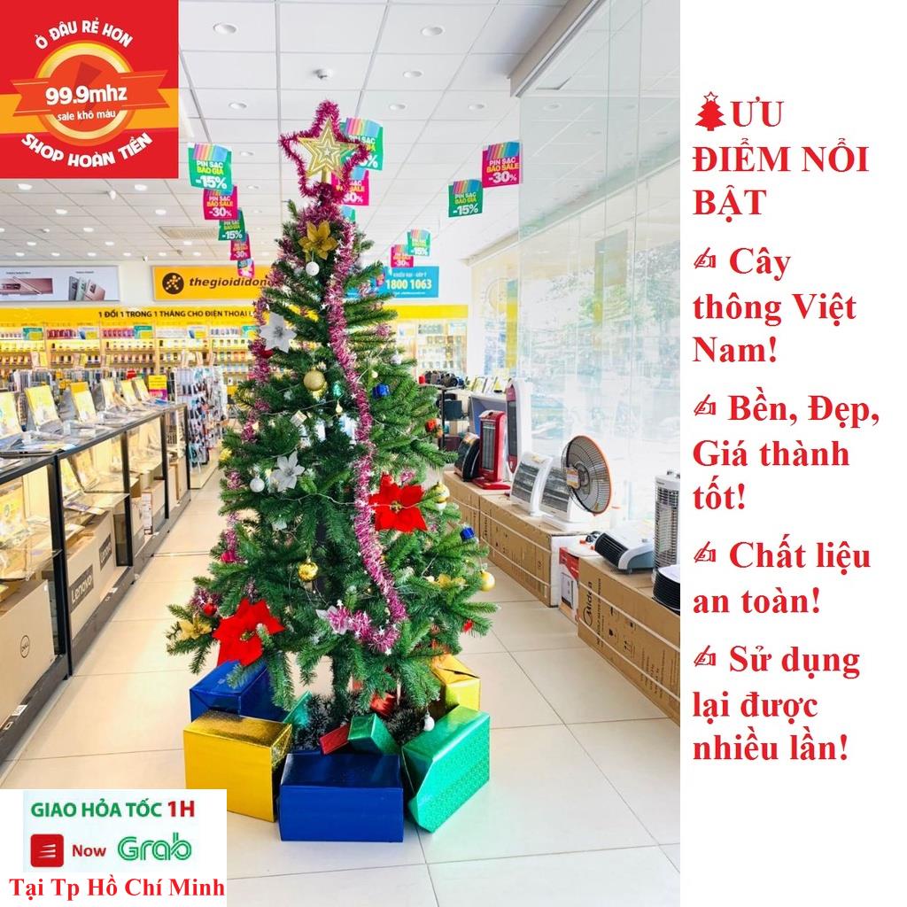 Cây Thông Noel 1m8 Trang Trí Giáng Sinh Tặng Kèm 3 Dây Kim Tuyến 1 Ngôi Sao Cây Thông Hàng Cao Cấp Lá Dầy Tán Rộng