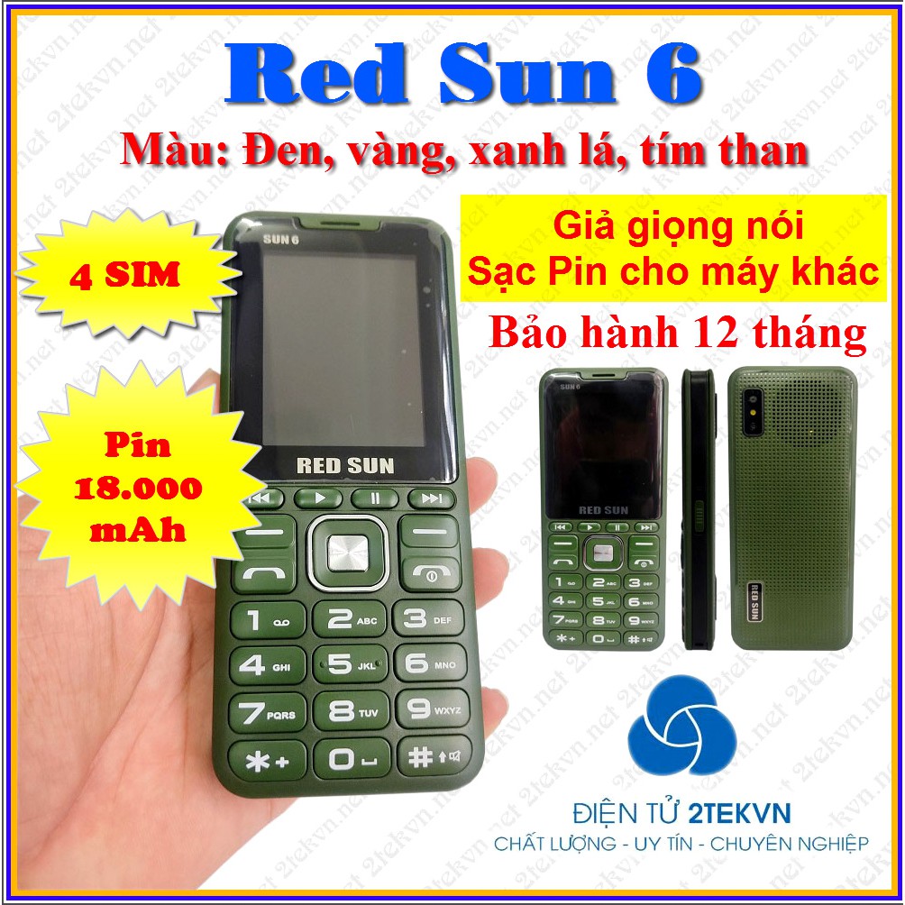 Điện thoại 4 sim giá rẻ Red Sun 6