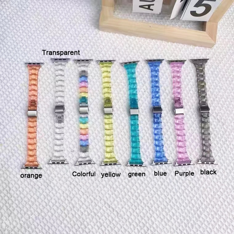 Dây Đeo Tay Bằng Nhựa Trong Suốt Kích Thước 42mm 40mm 44mm 38mm 7 6 5 4 3 se 41mm 45mm