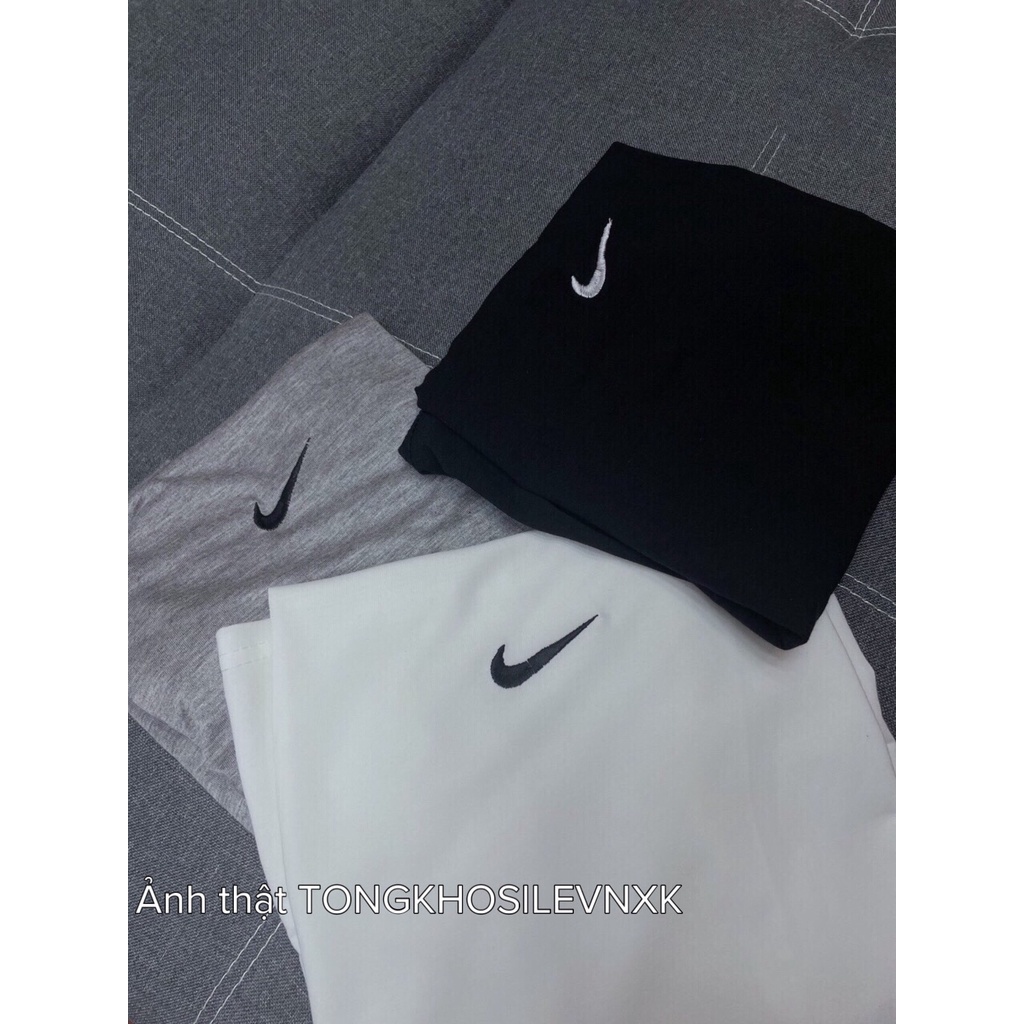 Bộ Thể Thao Nữ 3 Lỗ Logo Ngực Thêu Tích V 🦋 Set Tanktop Áo Sát Nách Quần Cộc Nữ Dáng Sport Xám Đen Trắng