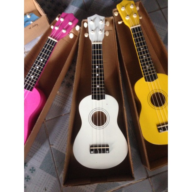 Ukulele đàn guitar mini đa sắc màu tặng hướng dẫn tự học  giá rẻ