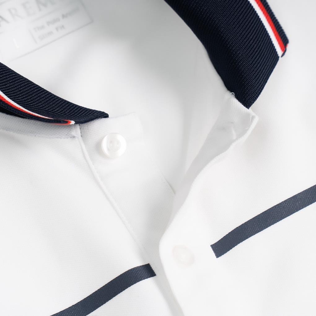 Áo POLO nam phối viền kẻ ngang cổ bẻ vải cá sấu cao cấp form chuẩn P4 -KO Fashion