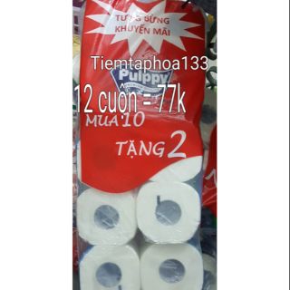 Giấy vệ sinh Pulppy cuộn, 12 cuộn
