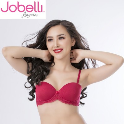 Áo lót nữ trơn phối ren cúp ngang, mút vừa Jobelli A2384