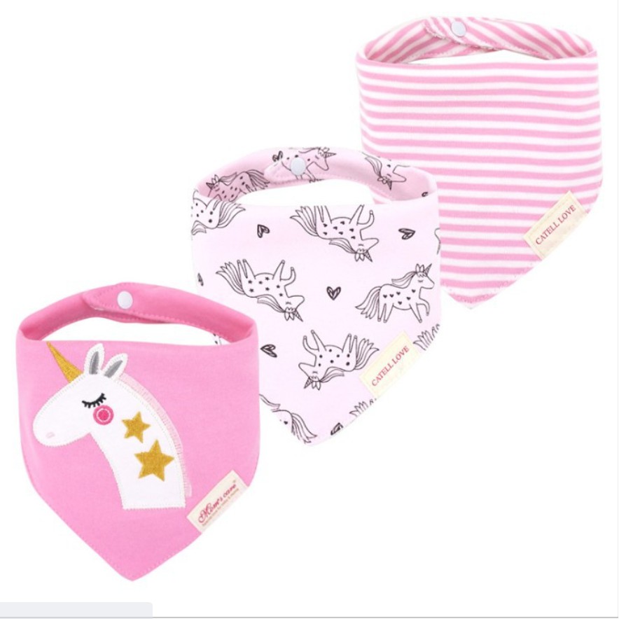Khăn tam giác MomCare set 3c bé gái