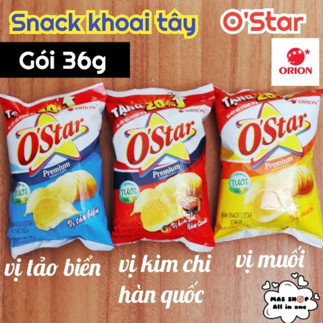 Combo 10 gói Bánh Snack O'star đủ vị