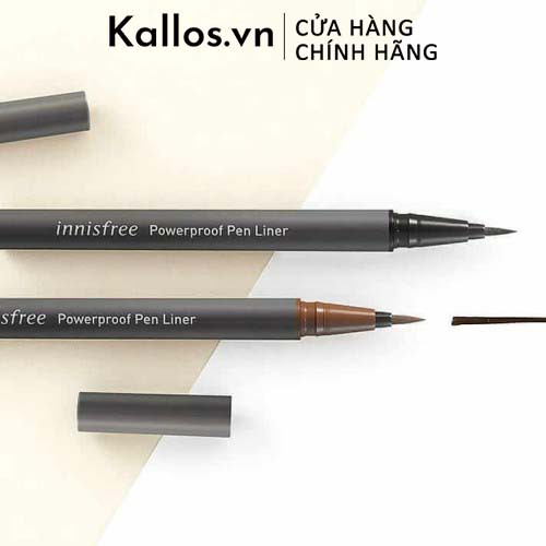 [TEM CHÍNH HÃNG] Kẻ Mắt Nước Innisfree Powerproof Brush Liner, Innisfree Powerproof Brush Liner