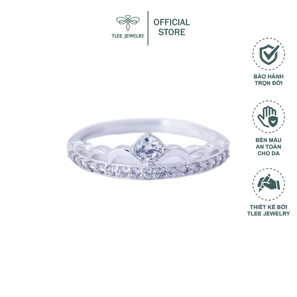 Nhẫn bạc nữ TLEE vương miện nữ hoàng sang trọng TleeJewelry A0128