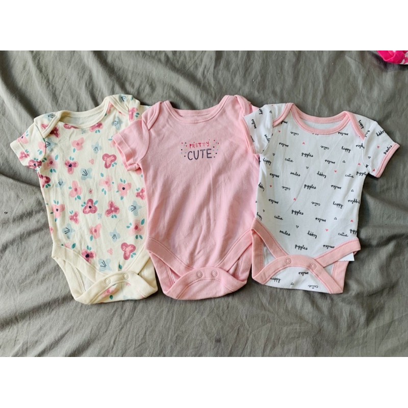 Bộ body bé gái các hãng Prinmark, GEO, ZARA, Cảter,... 0-3m (chat chọn mẫu)