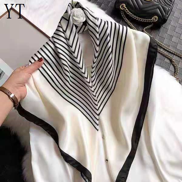 Khăn Choàng Cổ Chuyên Nghiệp 0cm Bằng Lụa Thời Trang Thu Đông Cho Nữ 9