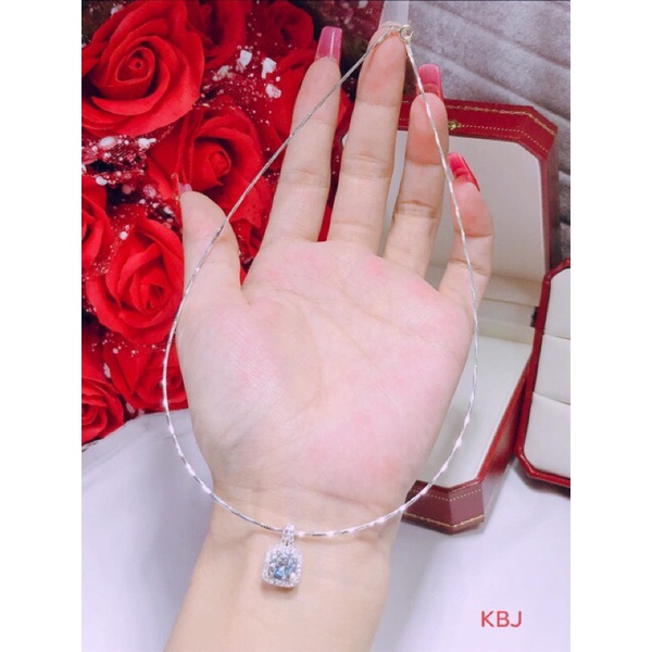 KIỀNG Ý MẶT X ĐÁ BẠC 925 CỦA NỮ