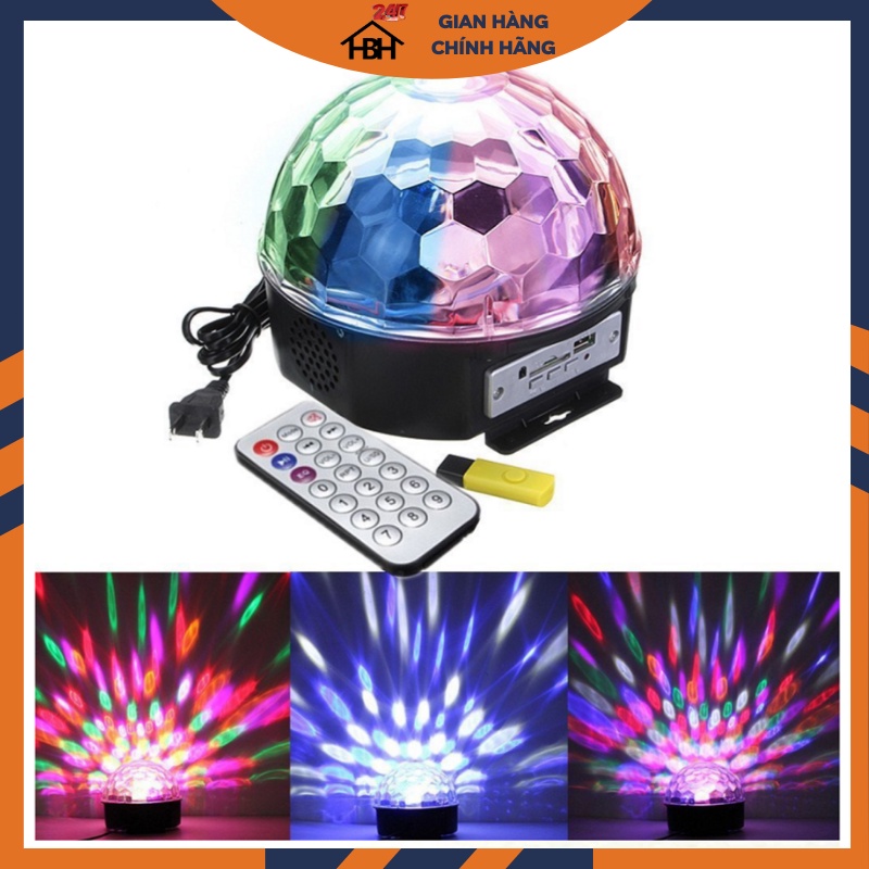 (Mới) Đèn Led Magic Ball Light Tích Hợp Loa Bluetooth Tặng Kèm Usb Nhạc - Remote , Usb , Quay Tự Động
