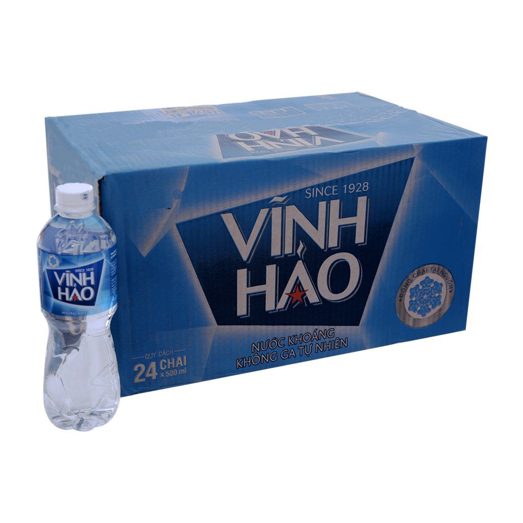 Thùng 24 chai nước khoáng Vĩnh Hảo 500ML