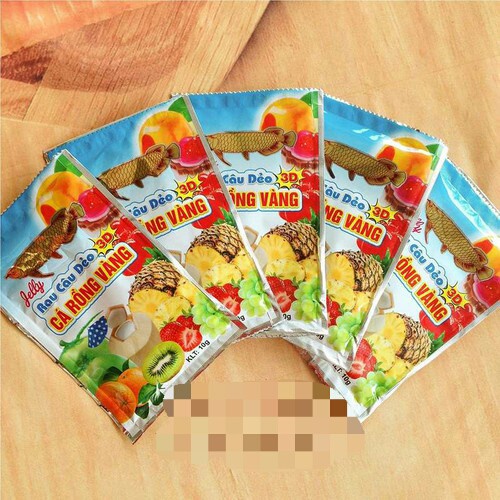 Hộp bột rau câu dẻo cá rồng vàng 10g (12 gói)