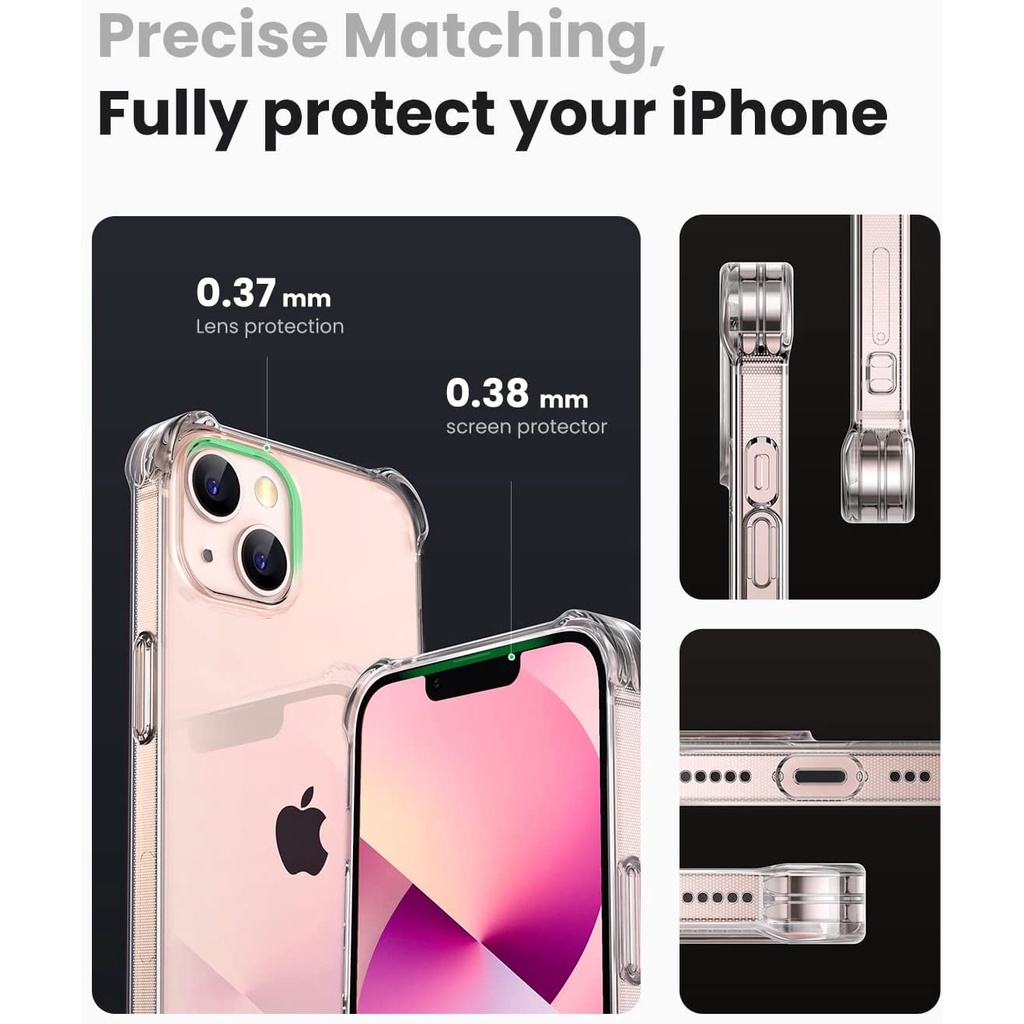 Ốp lưng trong suốt HD TPU cao cấp iPhone 13/13 Pro 6.1- 6.7inch UGREEN LP525