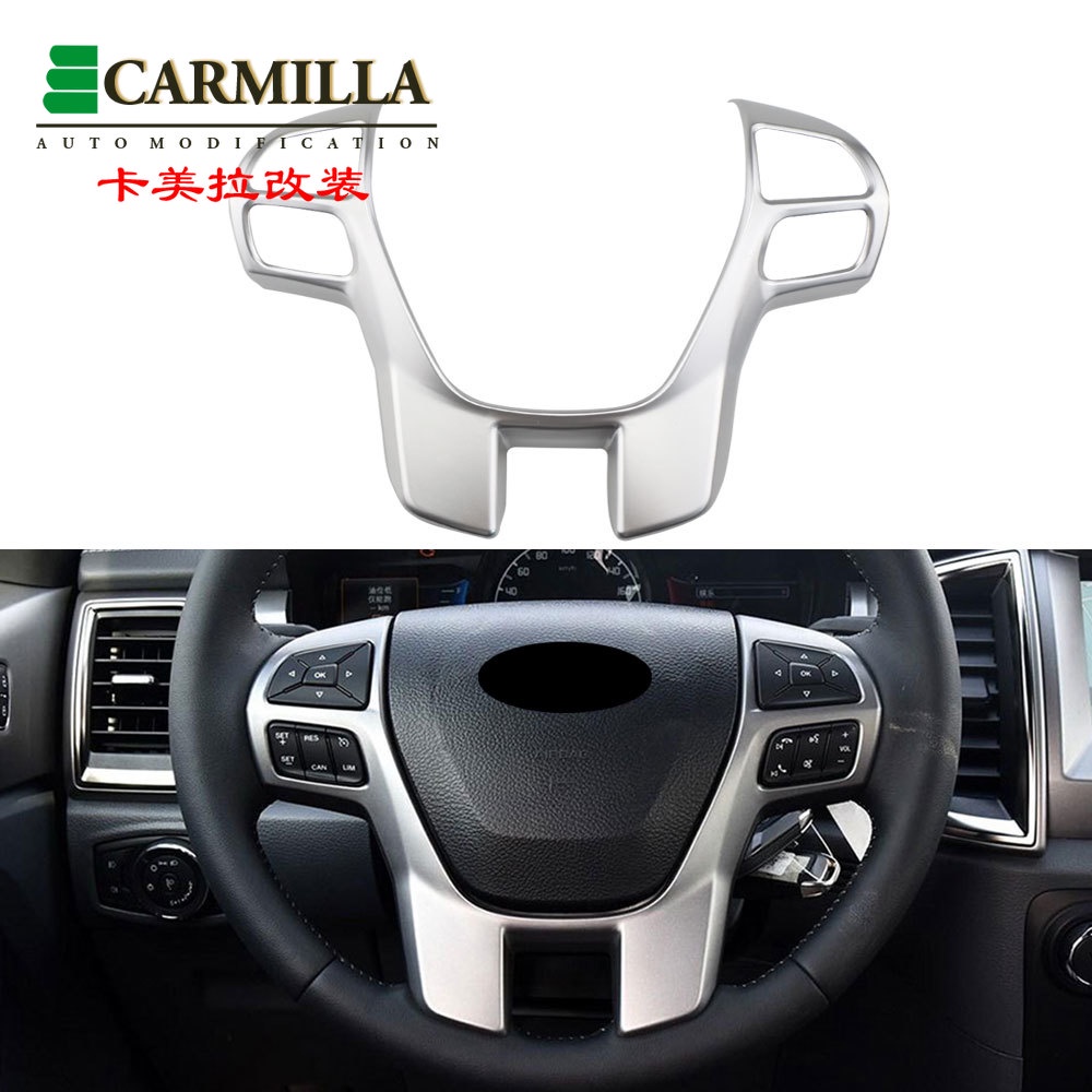 Miếng dán thiết kế độc đáo dùng trang trí vô lăng xe hơi Ford Everest Ranger 2016-2021 2022 + Acc