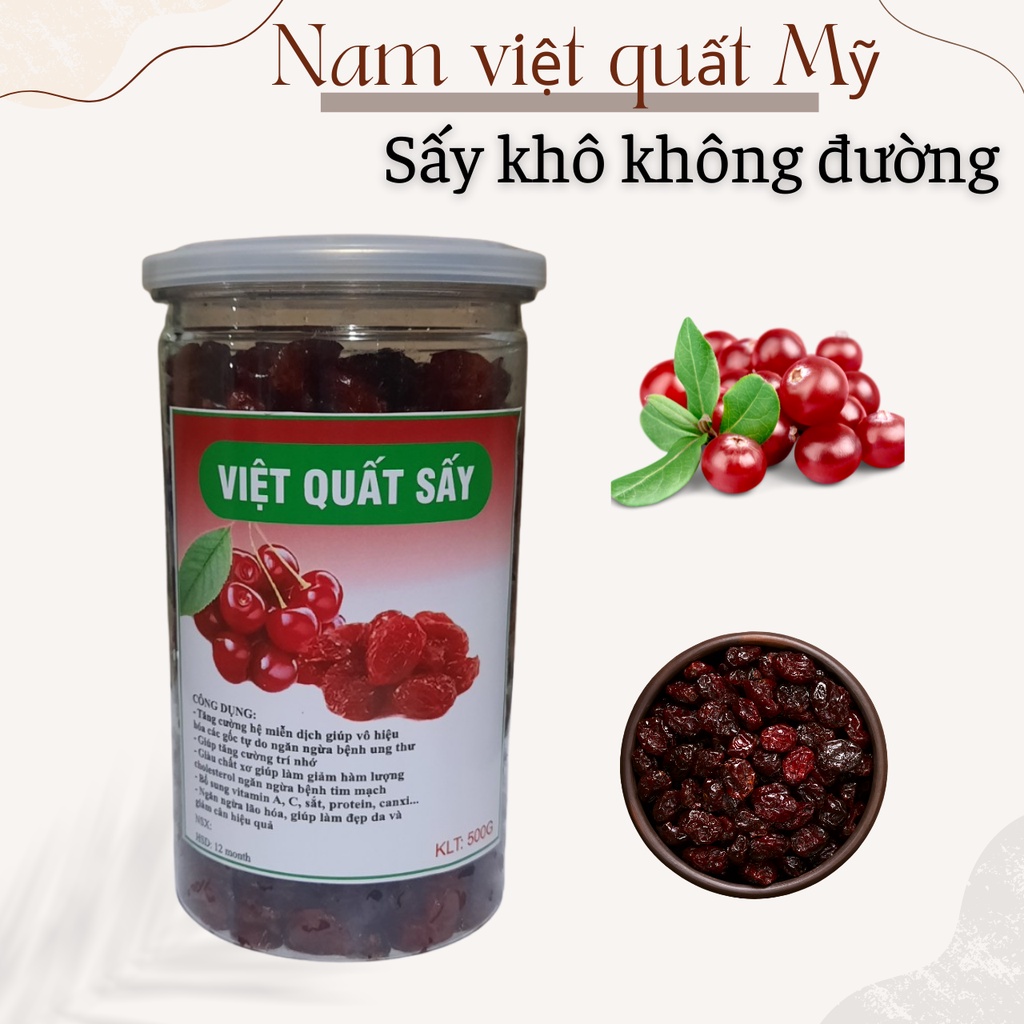 500gram Nam việt quất sấy khô không đường