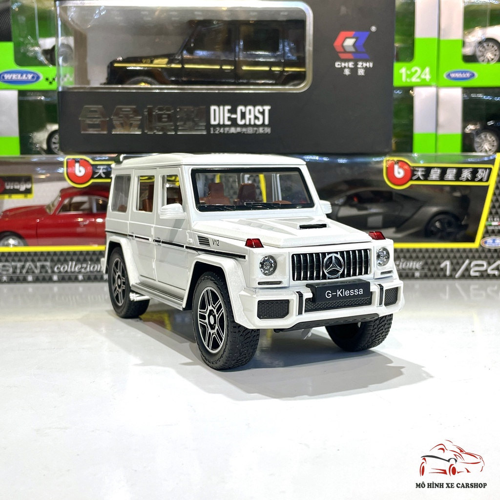 Mô hình xe hợp kim Mercedes-Benz G63 G-Klessa tỉ lệ 1:24 màu trắng