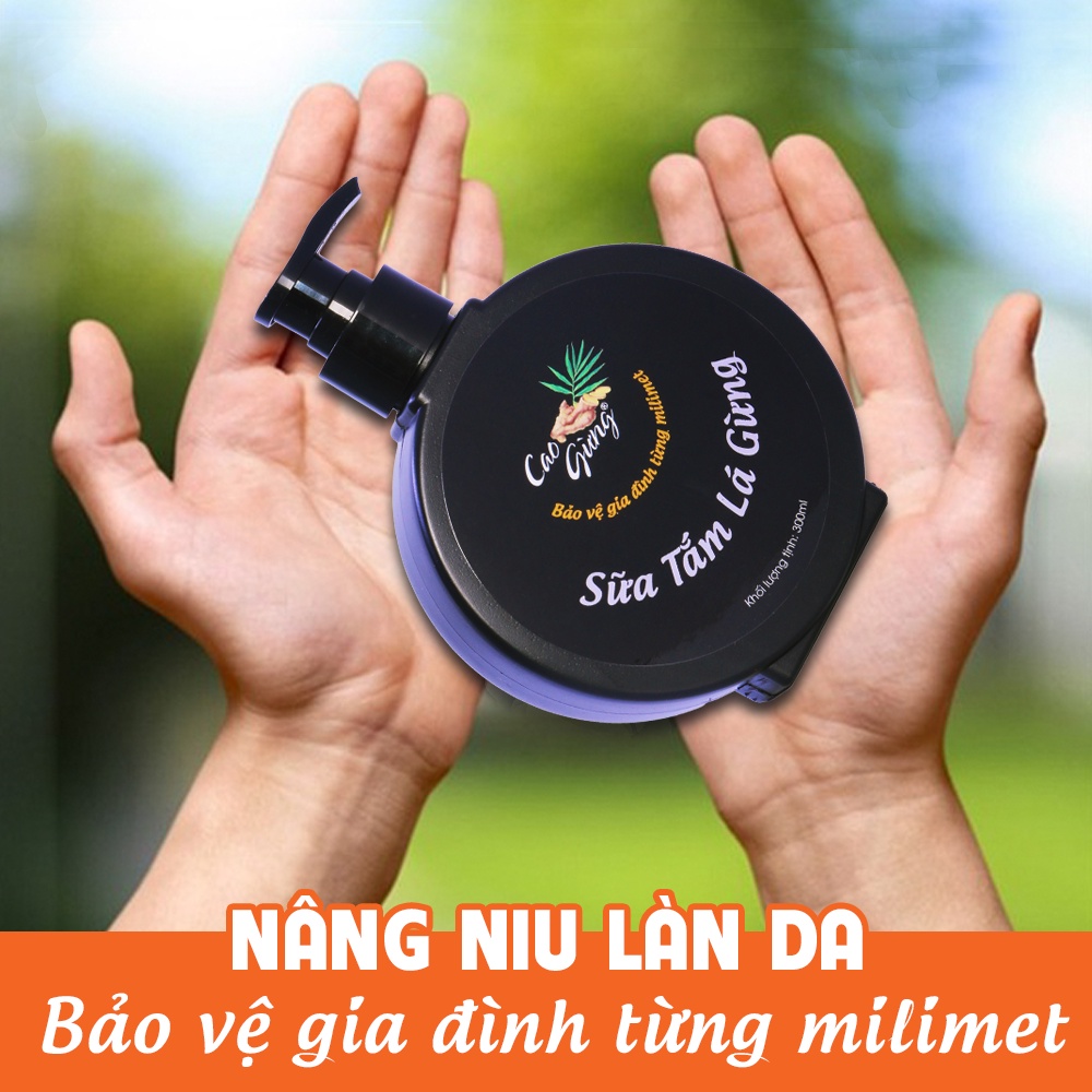 Sữa Tắm Lá Gừng Giúp Kháng Khuẩn Bảo Vệ Da Làm Sạch Sâu, Mờ Vết Thâm, Ngừa Bít Tắc Lỗ Chân Lông Dung Tích 300ml