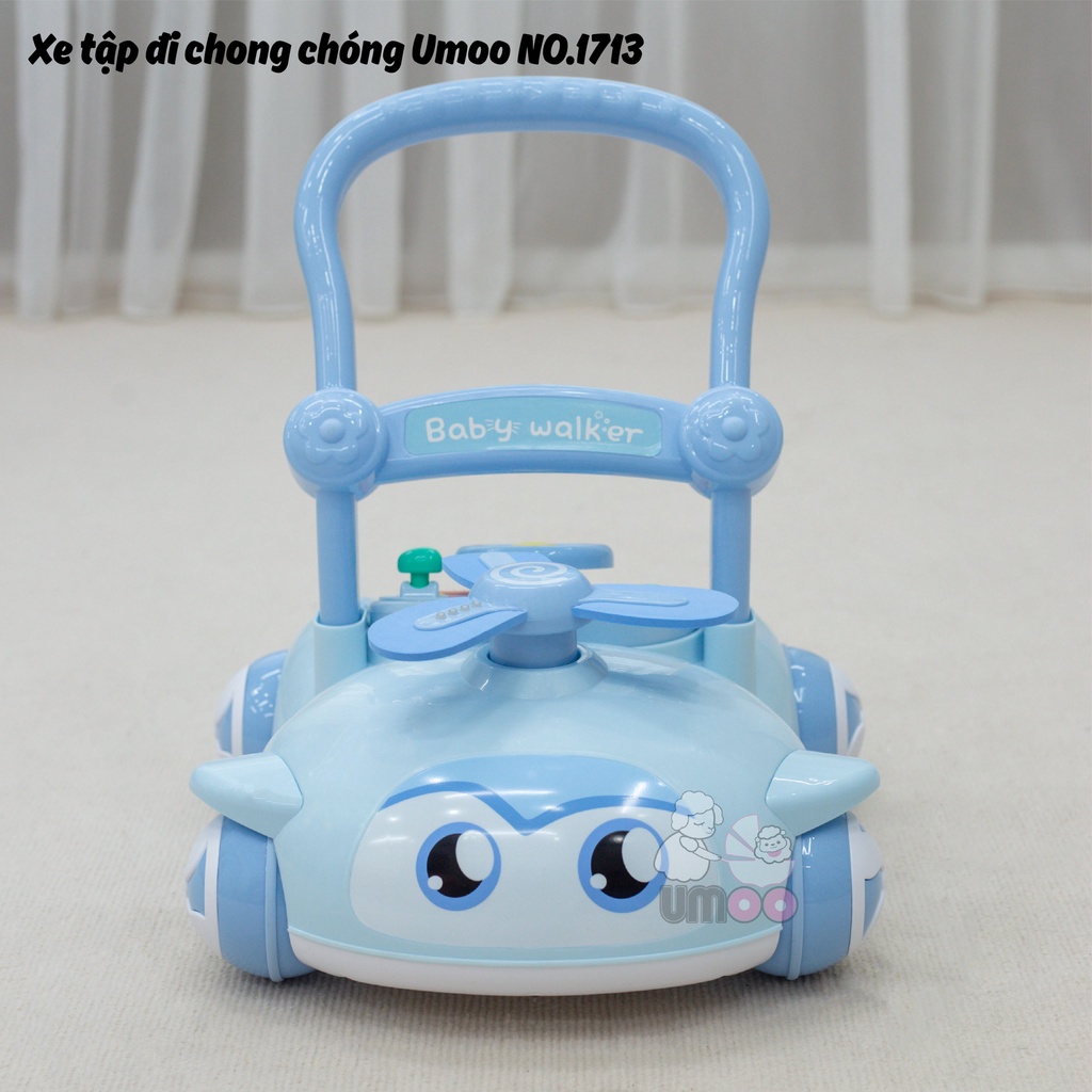 Xe Tập Đi Chong Chóng Umoo NO.1713 Cho Bé Mẫu Mới 2023, Xe Đẩy Tập Đi Thiết Kế Hình Ô Tô Siêu Kute Hàng Chính Hãng