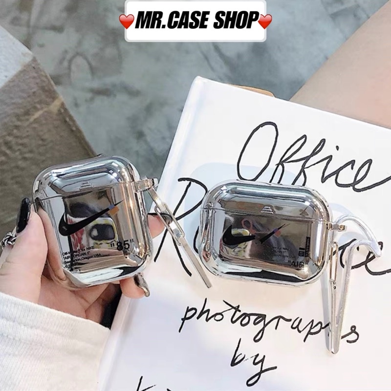 Case Airpods 1/2 /Pro Vỏ Ốp Tai Nghe Hình  Giày Nike Tráng Gương Kèm Móc khoá - Mr.Case AirPods