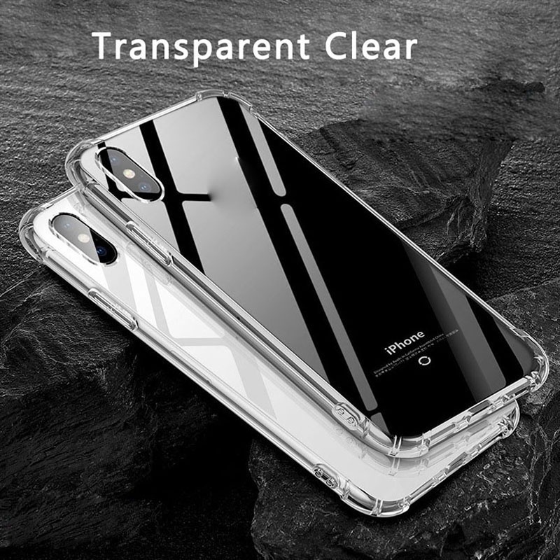 Ốp lưng trong suốt kiểu dáng đơn giản dành cho iPhone 12 Pro Max Mini 11 Pro Max XS Max XR X 8 8 Plus 7 7 Plus 6s.6s Plus 6 6Plus 5 5S SE