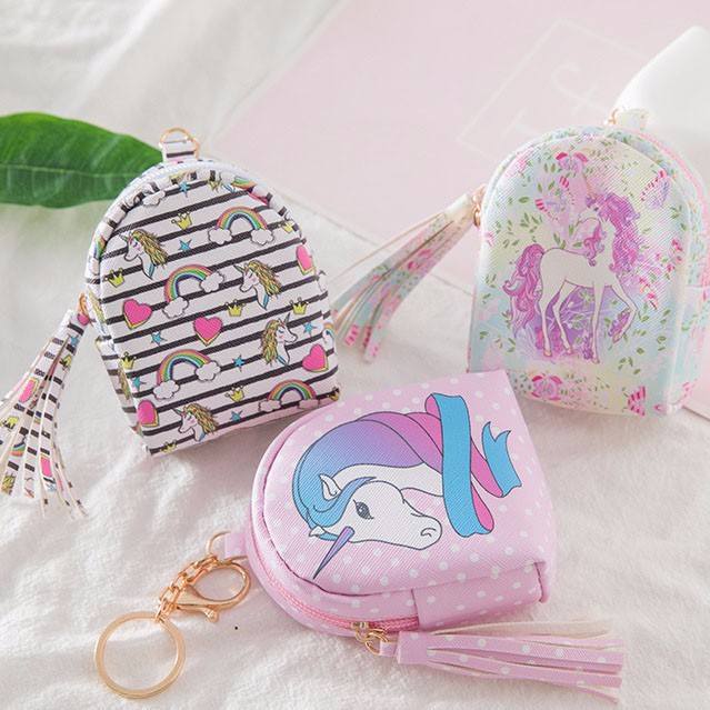 Trẻ em Túi Móc khoá ví đụng mini hình kì lân