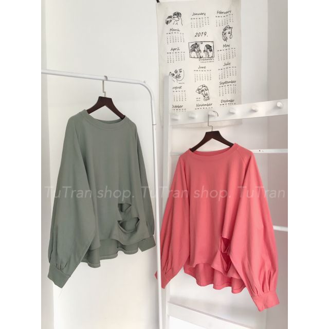 ÁO THUN TRƠN CỔ TRÒN PHỐI RÁCH