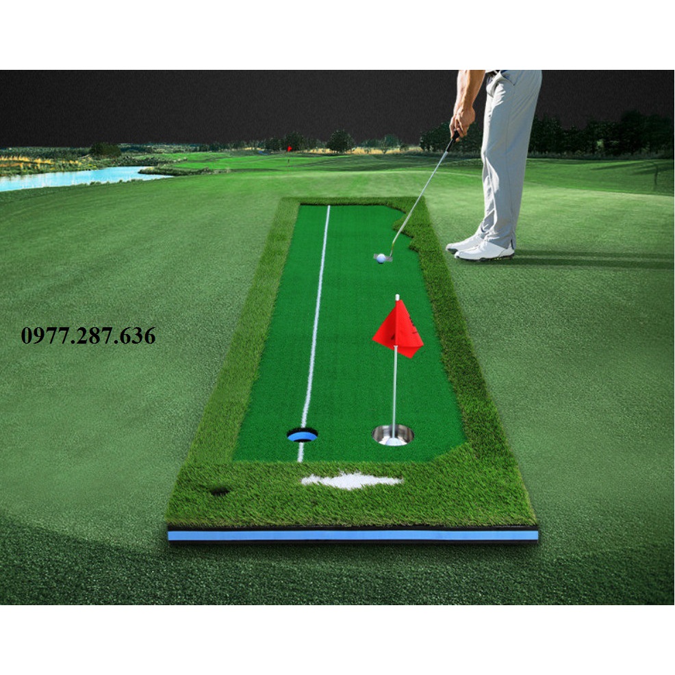 Thảm golf tập Putter PGM trong nhà di động tiện lợi di chuyển luyện Swing gạt bóng TT011