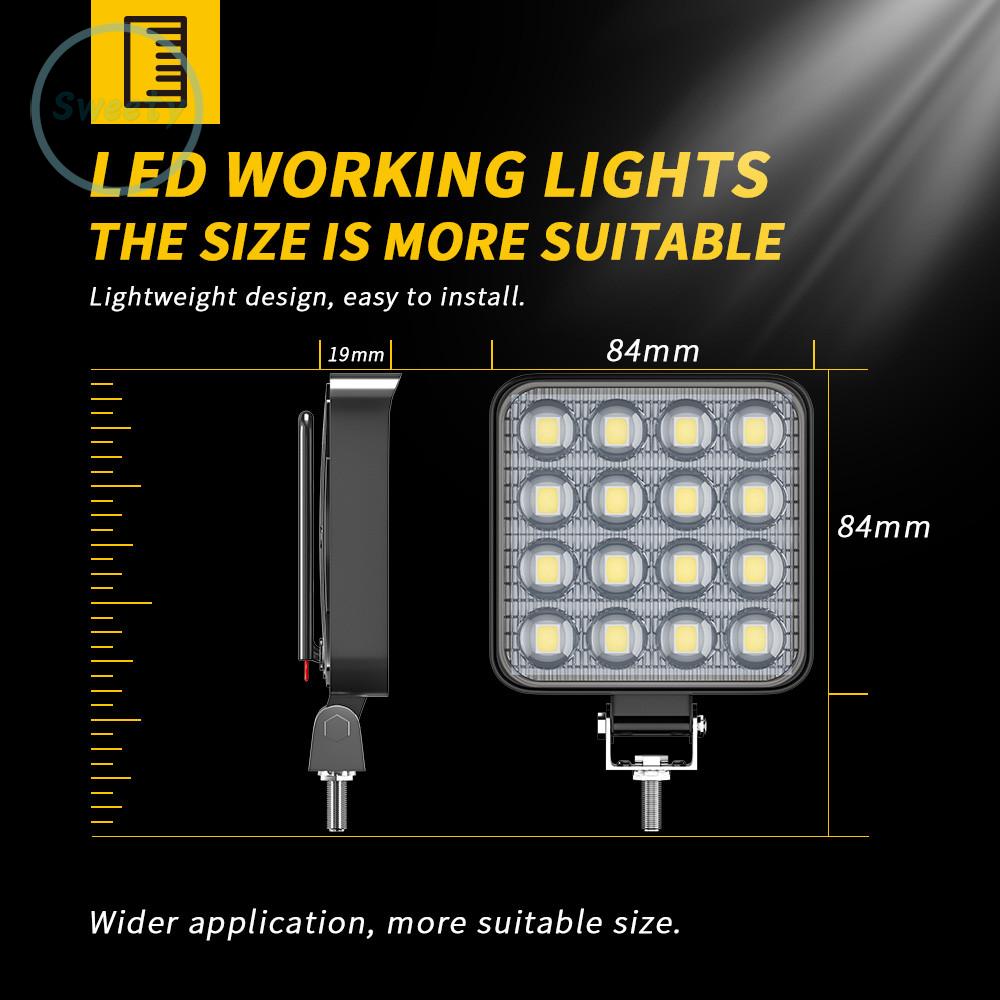 Đèn Pha Led 48w Hỗ Trợ Chiếu Sáng Cho Xe Hơi / Xe Tải 3dlens