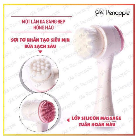 Cây Cọ Rửa Mặt Silicon 2 Đầu Massage Chuyên Dụng Rửa Sạch | BigBuy360 - bigbuy360.vn