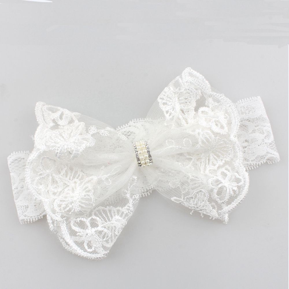 Băng Đô Cài Tóc Phối Ren Cho Bé Gái