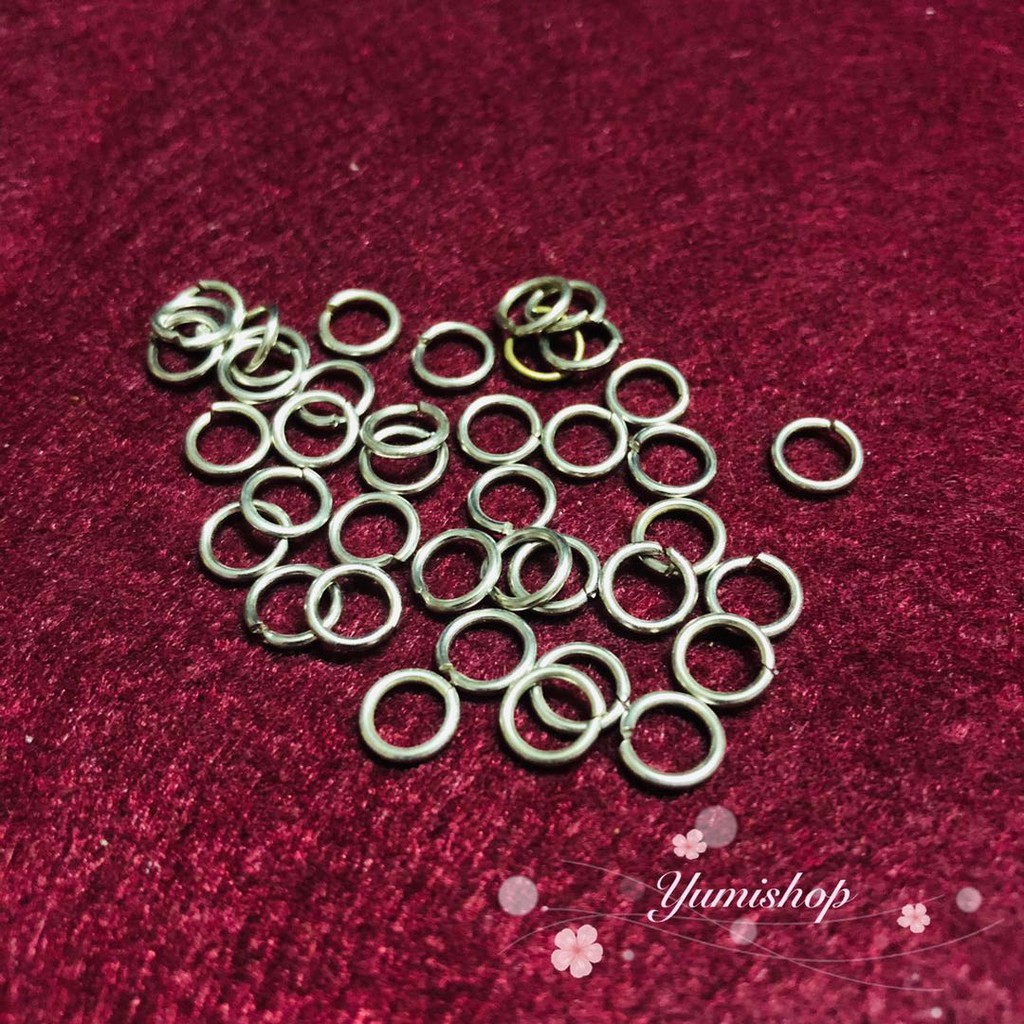 Set 40 KhoenTròn Size 5mm Làm Đồ Handmade Khoen Inox Handmade
