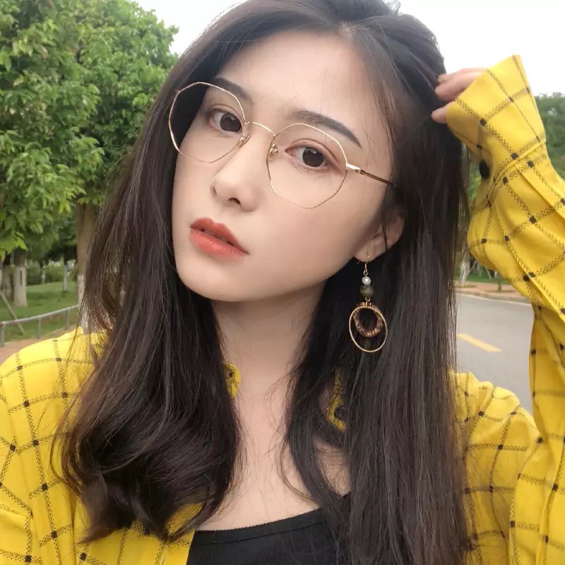 (Buy One Get Two) Mắt Kính Mắt To Mỏng Khung Lớn Harajuku Hàn Quốc Cho Nữ