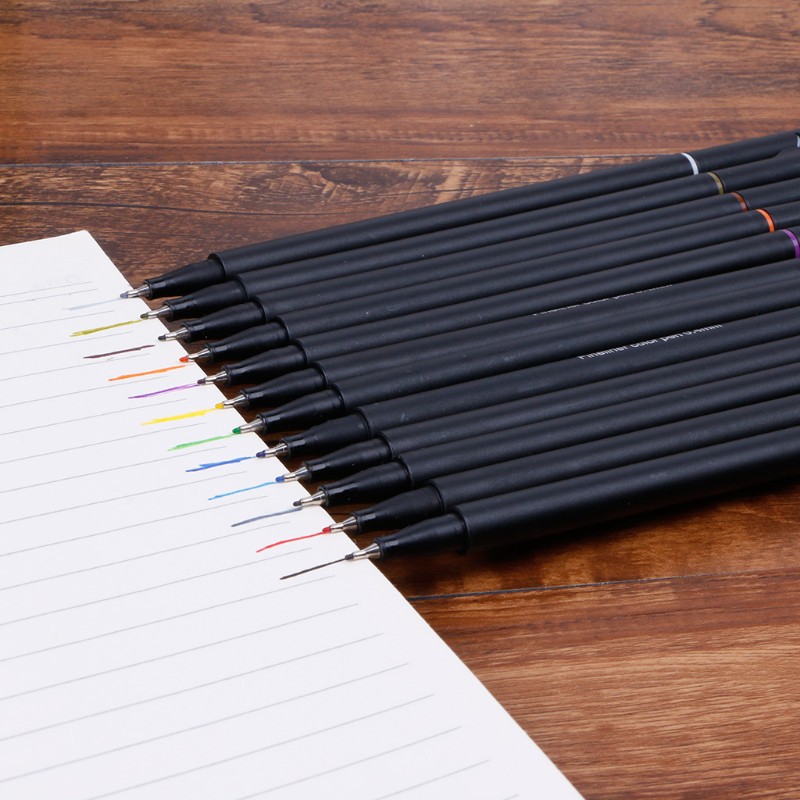 Set 12 / 24 Bút Màu Ngòi 0.4mm Chất Lượng Cao