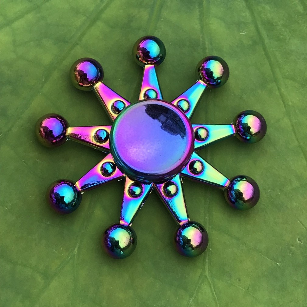 CON QUAY SPINNER TRÒN KIM LOẠI ĐỘI TRƯỞNG MỸ NGƯỜI NHỆN GRADIENT Rubik Kim loại chơi giải trí giá rẻ