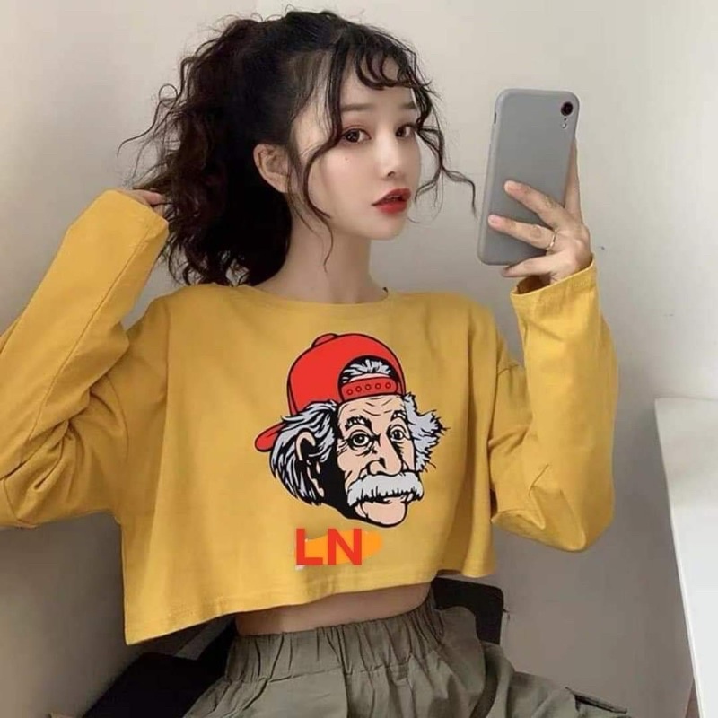 Áo croptop ông già và số 38 tay dài LN11