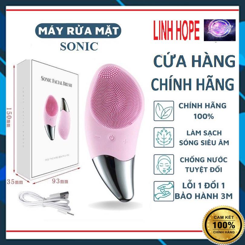 Máy Rửa Mặt Cầm Tay Sonic Hàng Chính Hãng, Máy Rửa Mặt Sóng Siêu Âm Sạch Da Nâng Cơ Mặt - Xóa Nhăn Chống Lão Hóa