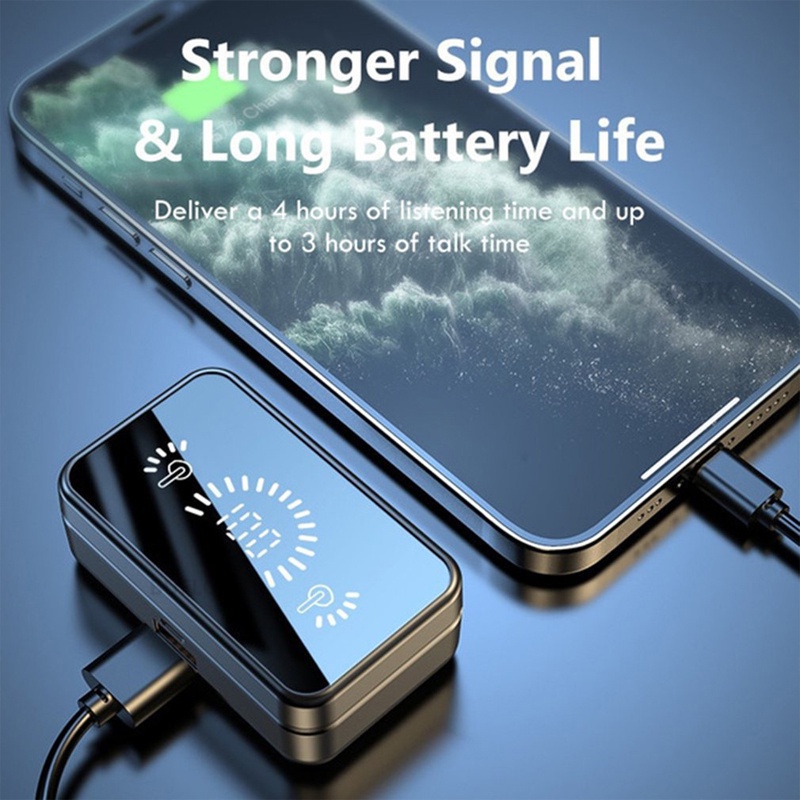 Tai Nghe Bluetooth Không Dây FLOVEME S20, Phong Cách Thể Thao Phối Mặt Gương Với 3D Touch LED, Chống Thấm Nước IPX7.