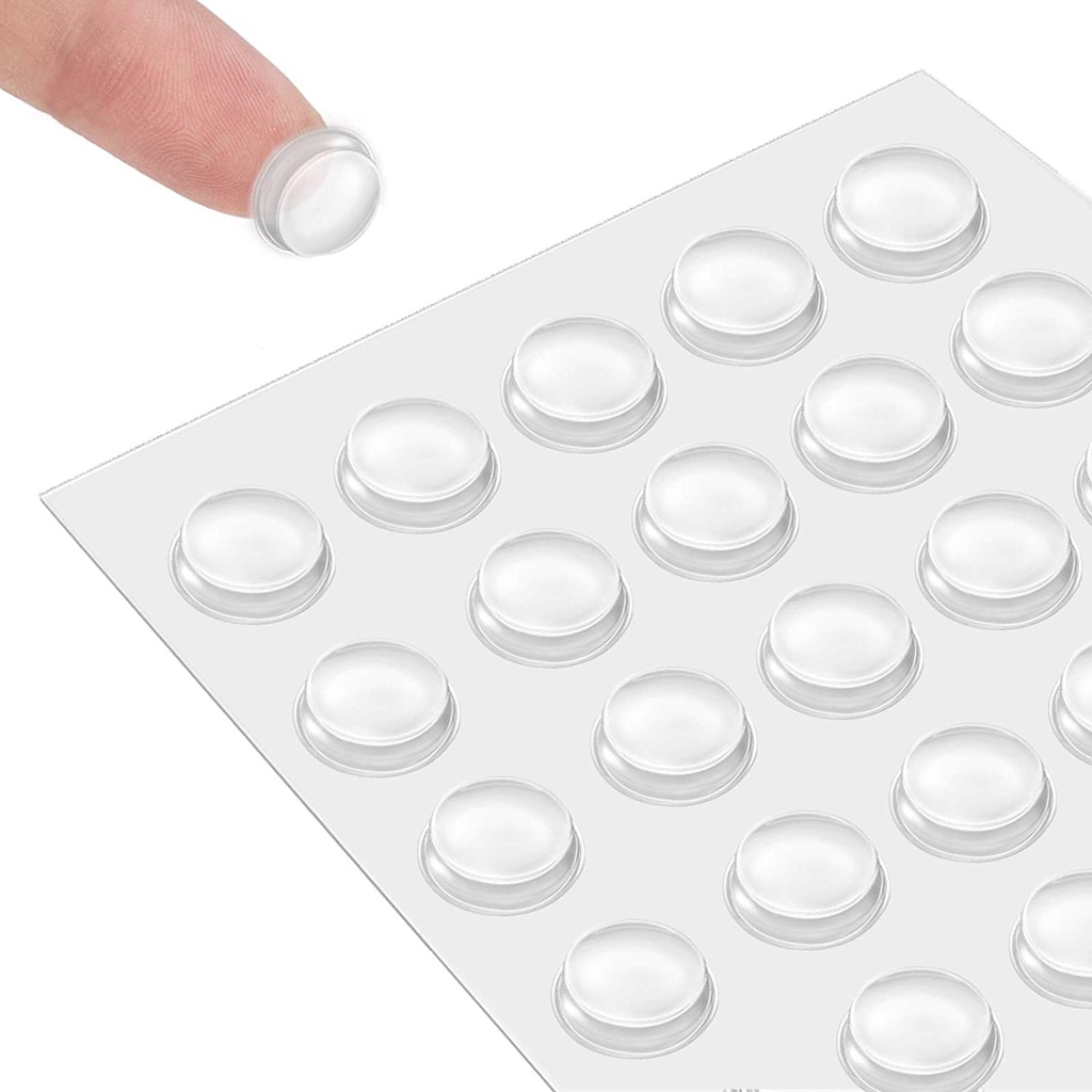 Set 50 Miếng Đệm Cao Su Silicon Tự Dính Dán Đồ Nội Thất/Cửa Ra Vào Bảo Vệ Chống Va Đập