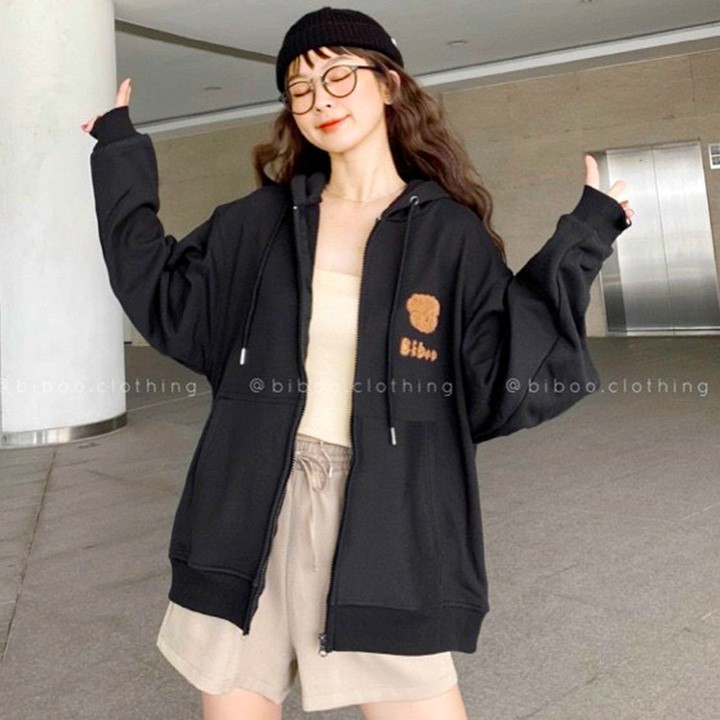 ÁO HOODIE - ÁO KHOÁC NỈ NGOẠI Thêu Nổi Biboo (HD2380 - 8 Màu) | BigBuy360 - bigbuy360.vn