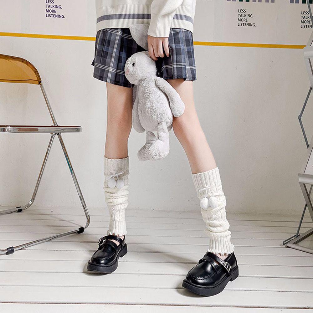 Dwayne Vớ Dệt Kim Giữ Ấm Chân Dáng Rộng Màu Sắc Ngọt Ngào Phong Cách Lolita Nhật Bản Thời Trang Thu Đông Cho Nữ