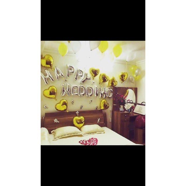 FREESHIP 99K TOÀN QUỐC_Set bóng cưới HAPPY WEDDING