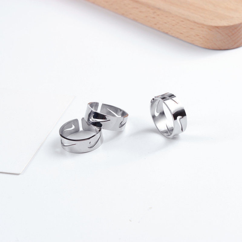 Set vòng tay, nhẫn unisex bản dày màu bạc phong cách ulzzang phù hợp cho nam nữ - BROO Official