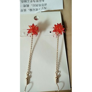 [ sẵn đỏ ] hoa tai bỉ ngạn cổ trang (oder )ms49
